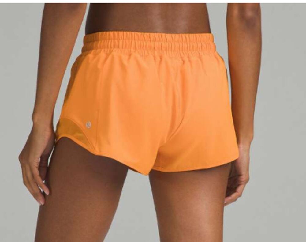 Lululemon Hotty Hot Low-Rise Lined Short 2.5" Lit Orange 2